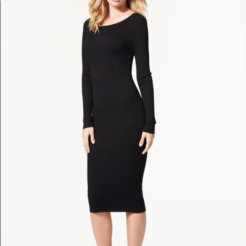 🆕Just Fab Ribbed Crew Neck Dress (M)